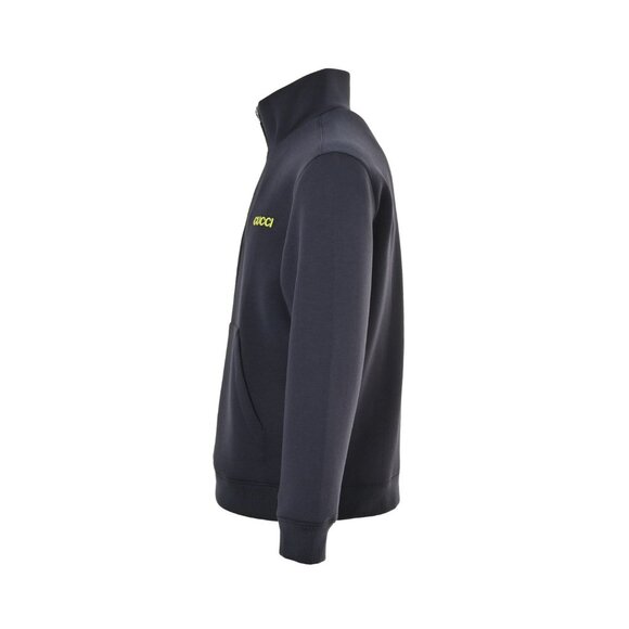 GUCCI SS25 Logo patch knitted half-zip long-sleeved sweatshirt S - Picture 3 of 8